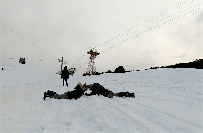 couples in snow