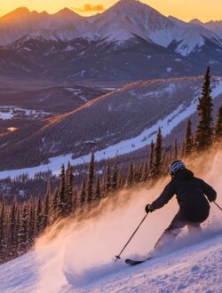 skiing man